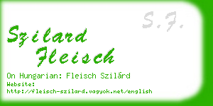 szilard fleisch business card